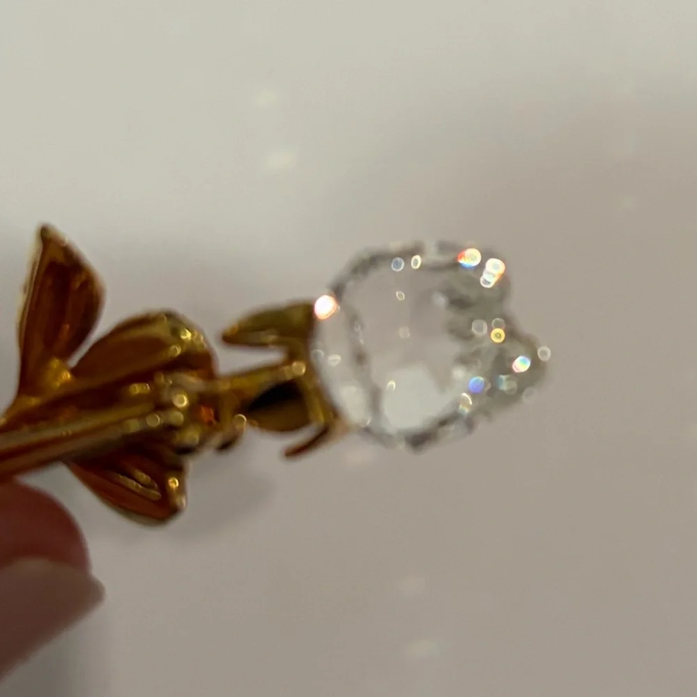 Swarovski Crystal Memories Mini Rose Brooch Pin 1.75